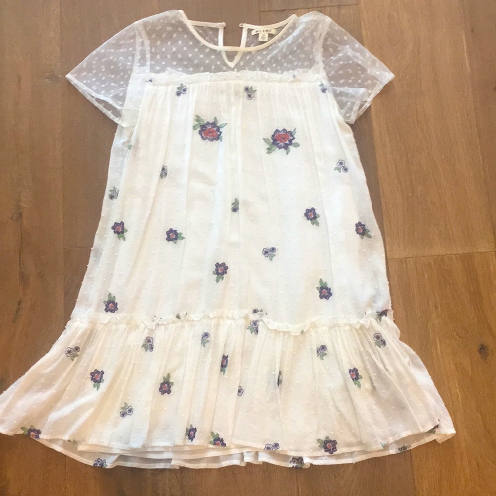 White floral dress